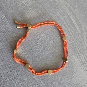 Rustic Cuff Orange and Gold Bracelet